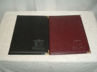 2 - Cray Research Padfolio Binders Black And Maroon