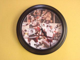 Usa 1980 Olympic Hockey Miracle On Ice Celebrating Clock - Flash