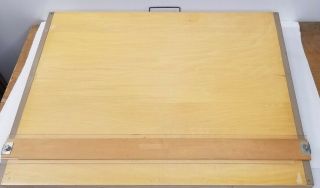 Vintage Drafting Board 26 " X20 " Portable Table Top Sliding Straight Edge