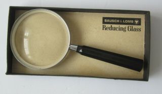 Vintage Bausch And Lomb 3 " Inch Reducing Glass / Lens Made In Usa