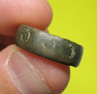 Awesome Antique Old Spanish Medieval Bronze Alliance Ring Found " Suns " 14 - 15th.  C