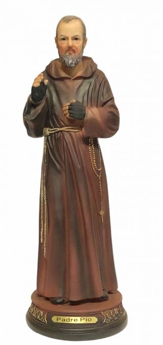 Padre Pio Of Pietrelcina 12 " Inch Statue Figurine Religious Gift Catholic Saint