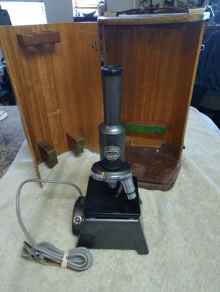 Vintage C.  Baker London Microscope With Case Model 11355