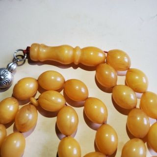 German 33 Amber Bakelite Komboloi Beads Prayer Beads فاتوران Faturan
