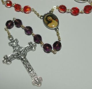 Handmade in the USA Stations of the Cross Rosary Chaplet with Liturgy Crucifix 2