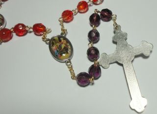 Handmade in the USA Stations of the Cross Rosary Chaplet with Liturgy Crucifix 3