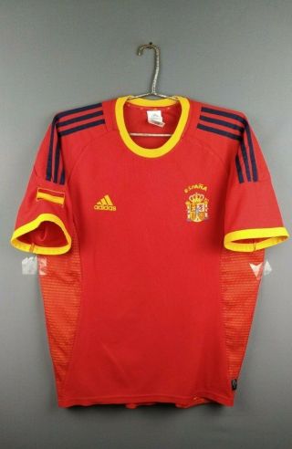 Spain Soccer Football Jersey Medium 2002 2004 Home Shirt Adidas Ig93