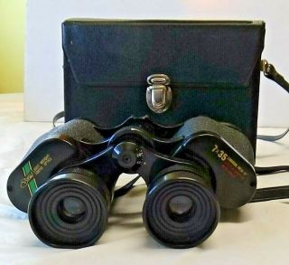 Sears Binoculars,  Vintage,  Case.  Lightweight 7 X 35 Coated Optics,  Wide Angle