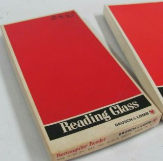 Vintage Bausch & Lomb Black Rectangular Reading Glass Box,  81 - 33 - 79 Ebony Usa