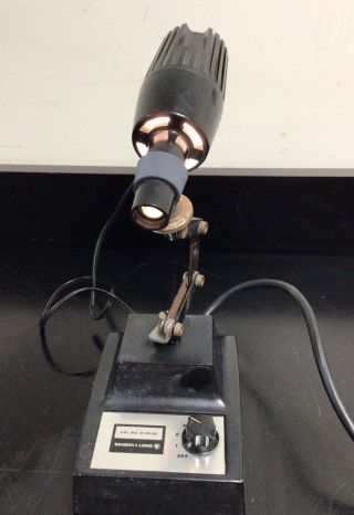 Vintage Bausch & Lomb Microscope Illuminator Lamp Cat.  31 - 35 - 30 & Power Supply