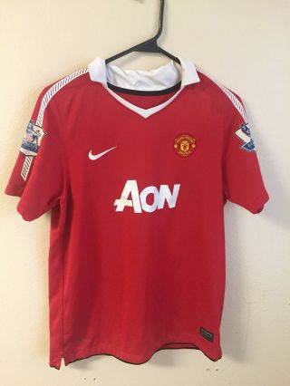 Manchester United 10 Rooney 2010 - 2011 Home Nike Jersey Shirt Youth Xl
