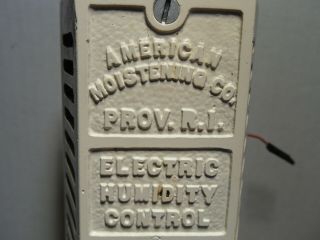 Antique VTG American Moistening Co Prov R.  I.  Cast Iron Electric Humidity Control 2