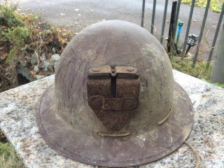 Vintage 1940s Coal Miners Hard Hat Helmet Brown Type Mining Display Saftey Msa