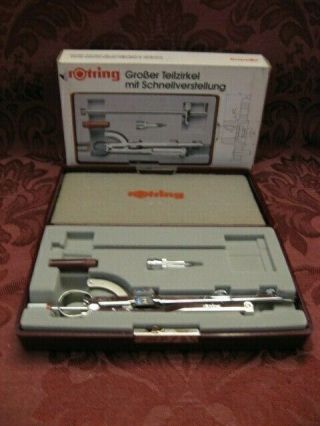 Vintage Rotring Rp 532 102 Master Bow Compass For Rapid Adjustment -