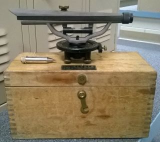 Vtg Berger 190a Level Sight Transit Surveying Equipment In Wood Box