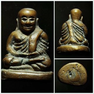 Phra Lp Ngern (pim Niyom) Wat Bang Klan Msa91 Rare Talisman Collectible Antique