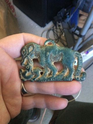 Old Bronze Persian? Animal Amulet Pendant