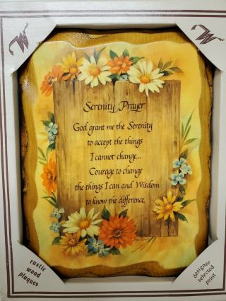 Serenity Prayer Plaque Sobriety Alcoholics Anonymous Aa Inspirational Quote