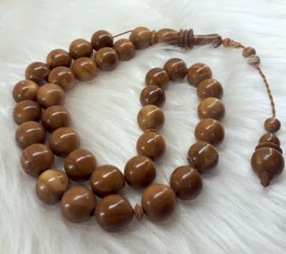 Real Kuka Tree Islamic Prayer 33 Beads Rosary Tasbeeh Tasbih Misbaha 12.  2 X 11.  7
