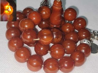 Wow German Faturan Amber Handmade Prayer 33 Beads Rosary Tasbeeh Tasbih Misbah