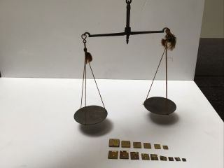 Antique Apothecary Balance Scales & Grain Weights