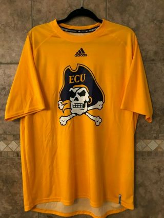 Ecu East Carolina University Pirates Golf Polyester Adidas Shirt Sz Xl