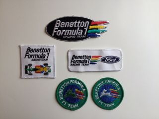 Vintage Ford Benetton Formula F1 Car Racing Team Patches