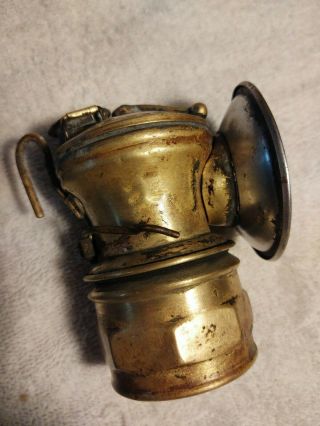 Vintage Universal Lamp Co.  Auto Lite Brass Carbide Miners Light