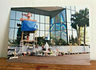 Vtg 90s Color Photograph Virgin Mary In The Glass Building Clearwater Florida