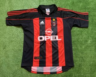 Vintage Adidas Ac Milan Opel Soccer Jersey Italy Fits Size Xl Men’s