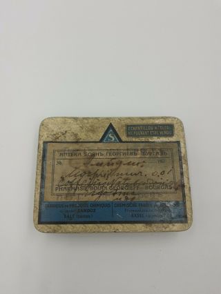 Antique Sandoz Metal Box For Ampoules Morphine Albert Hofman
