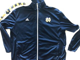 Adidas Climalite Notre Dame Full Zip Athletic Jacket Mens Size 3xl