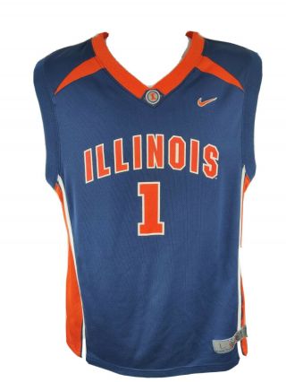 University Of Illinois Fighting Illini Basketball Jersey L 1 Team Nike Elite