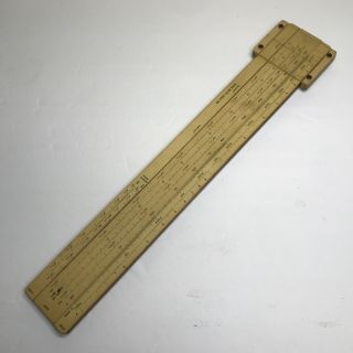 Vintage Wooden Laminate Military 10055 Slide Rule Very And