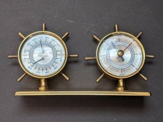 Vintage Swift Instruments Desktop Weather Station - Brass Or Brass Finish