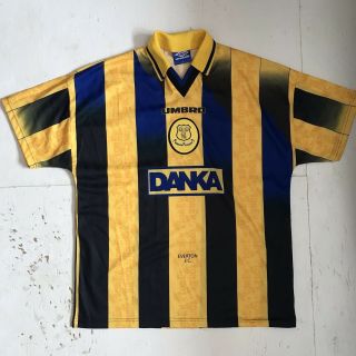 Everton 1996 1997 1998 Away Jersey Umbro Shirt Men Xl Football Soccer