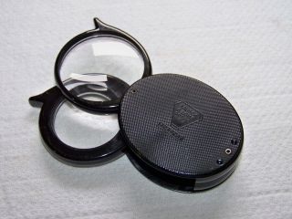 Vtg BAUSCH & LOMB OPT.  CO.  3x - 3.  5x - 6x Large Folding 2 - Lens Pocket Magnifier Loupe 2