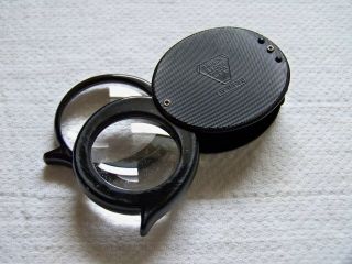 Vtg BAUSCH & LOMB OPT.  CO.  3x - 3.  5x - 6x Large Folding 2 - Lens Pocket Magnifier Loupe 3