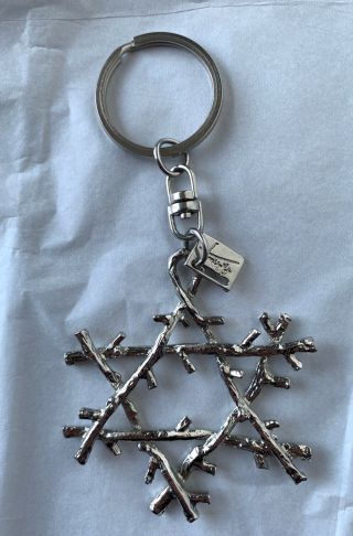 Nwot Michael Aram Star Of David Judaica Jewish Silver Tone Metal Key Ring Gift