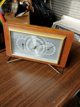 Vintage Taylor Instrument Companies Rochester Usa Barometer Mahogany