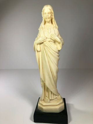 Vintage Italian A.  Santini Jesus Christ Sculpture Figure Figurine - 9 " Tall