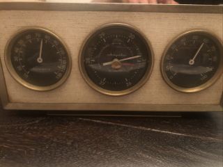 Vintage Airguide Weather Station Barometer Thermometer Hygrometer Made In Usa
