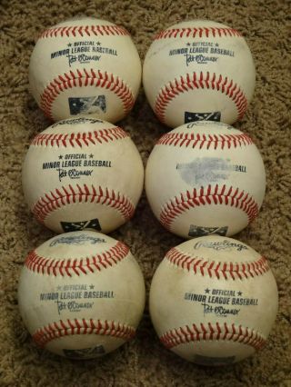 Half Dozen (6) Rawlings Official Minor League Game Baseballs