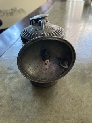 Vintage Universal Lamp Co.  Auto - Lite Brass Carbide Coal Miner 