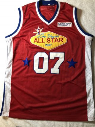 Nba All Star Game 2007 Jersey Las Vegas West Red Basketball Large Iconic Logo