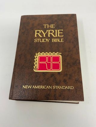The Ryrie Study Bible American Standard Hardcover Red Letter 1978 Edition