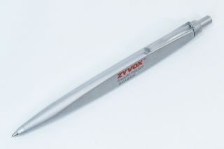 Triangular Shaped Zyvox Drug Rep Pharmaceutical Heavy Metal Clicker Pen 2