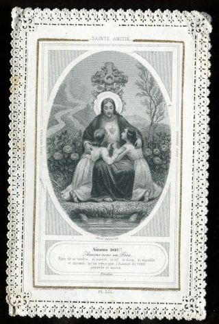 Antique Lace Holy Card Of Jesus Christ