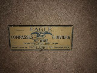 Scarce Eagle Compass & Divider No.  569 In