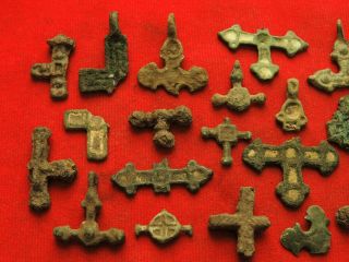 Ancient bronze parts for crosses Kievan Rus 10 - 12 centuries 2